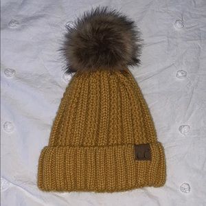 yellow C.C beanie